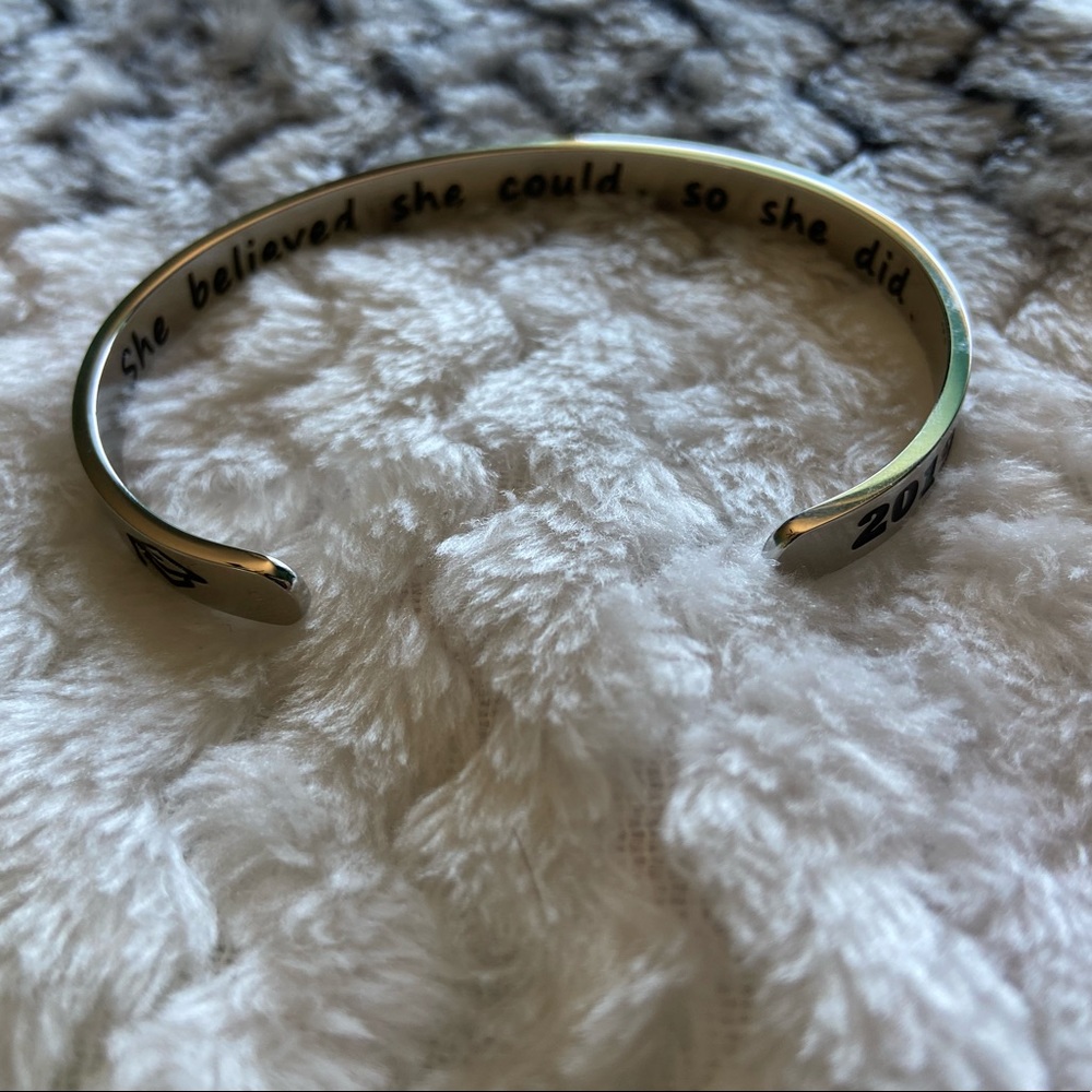 Graduation engraved bracelet